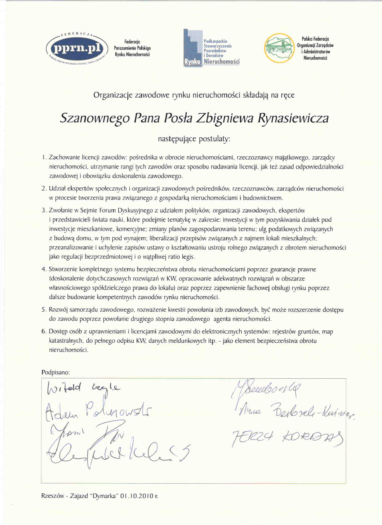 Odbylo Sie Konferencja Rzeszow Zajazd Dymarka 01 03 10 2010r Pprn